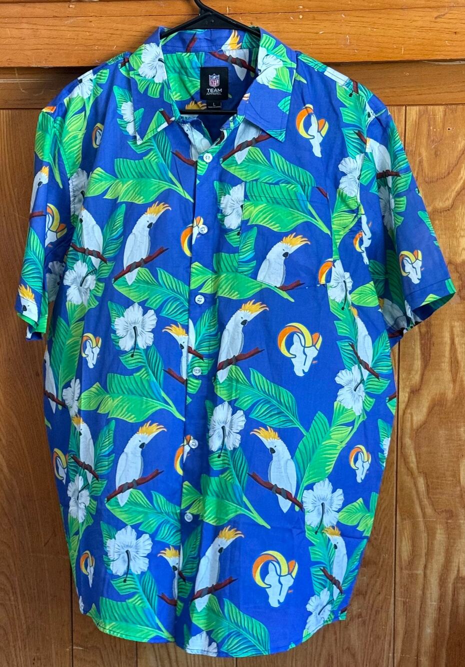 LOS ANGELES RAMS Hawaiian Shirt Men's L FOCO NFL